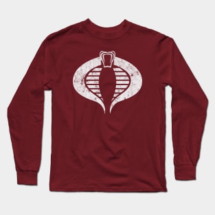 Distressed Chrome Cobra Snake Long Sleeve T-Shirt